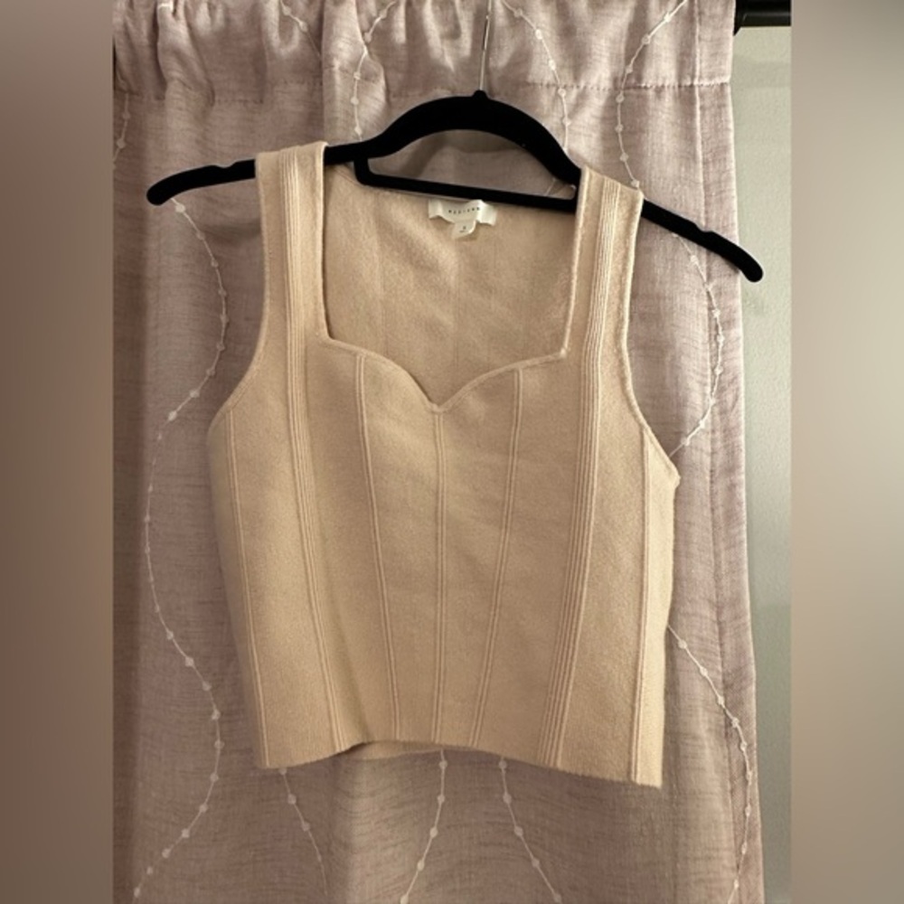 NWOT Cream Ribbed Croptop  - Bundle and Save!